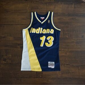 Indiana Pacers Mark Jackson #13 Mitchell & Ness Navy 1996/97  Jersey Size Small